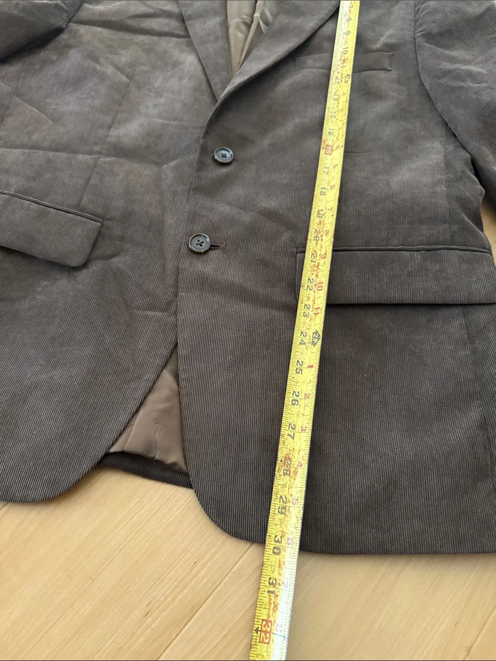 JONES NEW YORK MENS CORDUROY CLASSIC  2-BUTTON SPORTS JACKET BLAZER BROWN 40.S